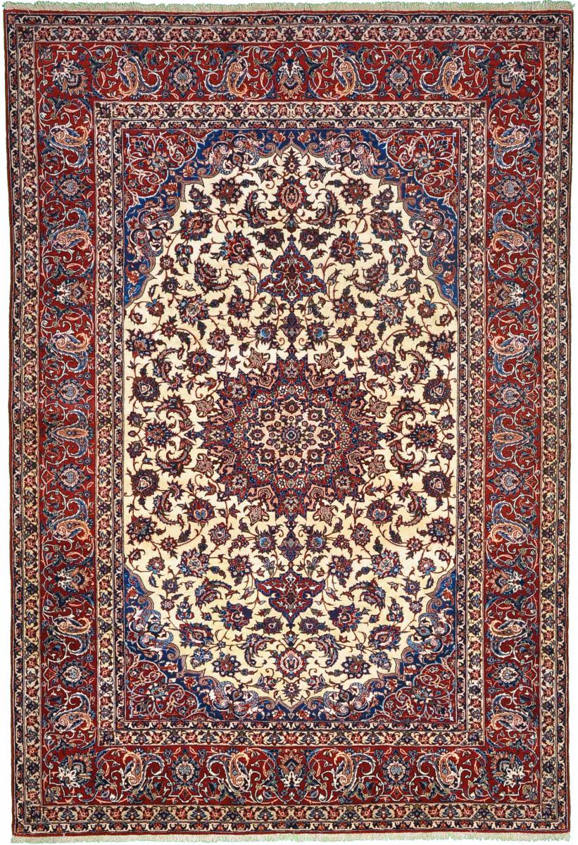 Tapis persan Ispahan Antique Chaîne de Soie 212x144 212x144, Tapis persan Noué à la main