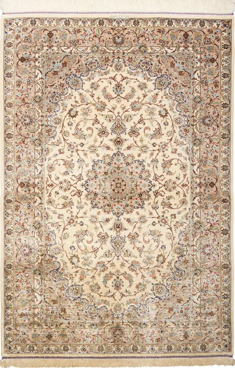 Persian Rug Qum Silk 148x101 148x101, Persian Rug Knotted by hand