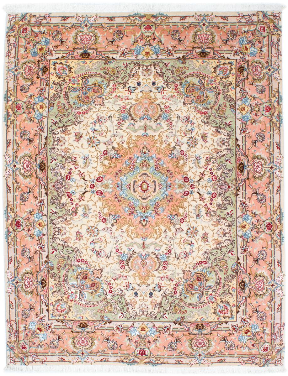 Tapis persan Tabriz 50Raj 199x149 199x149, Tapis persan Noué à la main