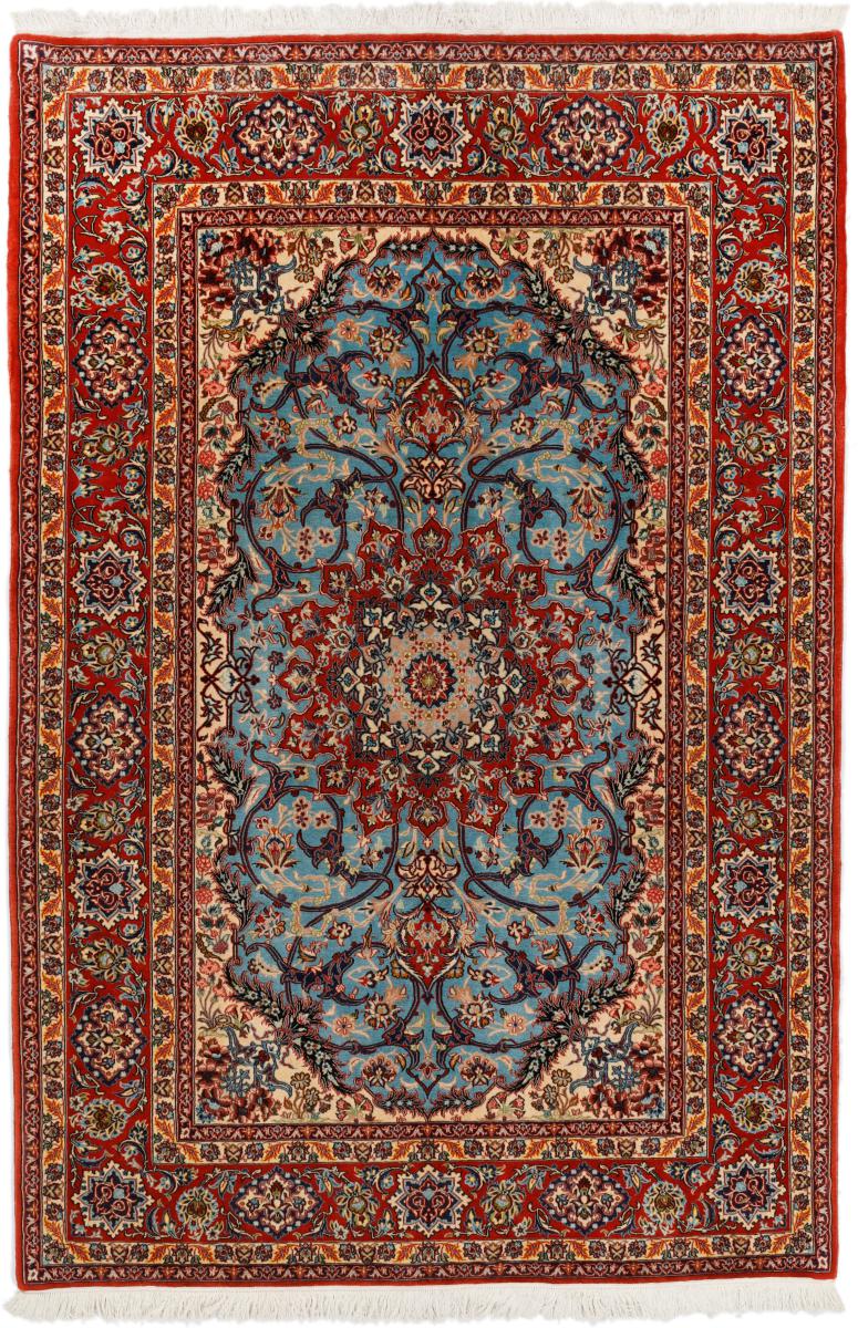 Persian Rug Isfahan 7'5"x4'9" 7'5"x4'9", Persian Rug Knotted by hand