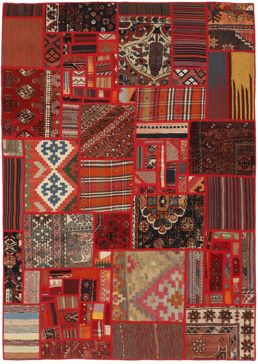 Tapis persan Kilim Patchwork 199x141 199x141, Tapis persan Tissé à la main