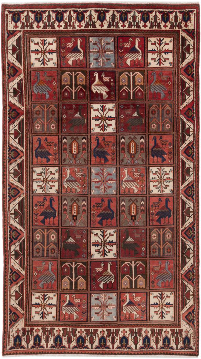  ペルシャ絨毯 バクティアリ 9'8"x5'5" 9'8"x5'5",  ペルシャ絨毯 手織り