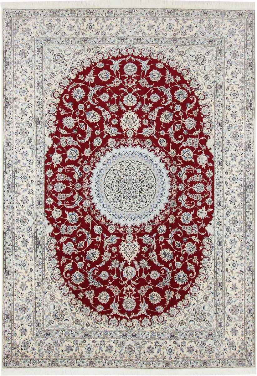 Persian Rug Nain 6La 9'11"x6'11" 9'11"x6'11", Persian Rug Knotted by hand