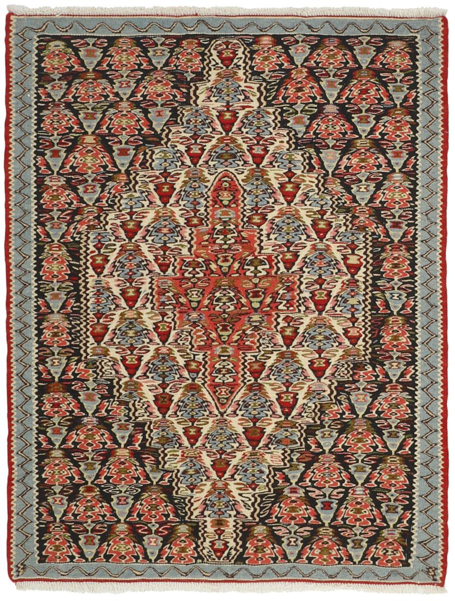  ペルシャ絨毯 キリム センネ 3'5"x2'8" 3'5"x2'8",  ペルシャ絨毯 手織り