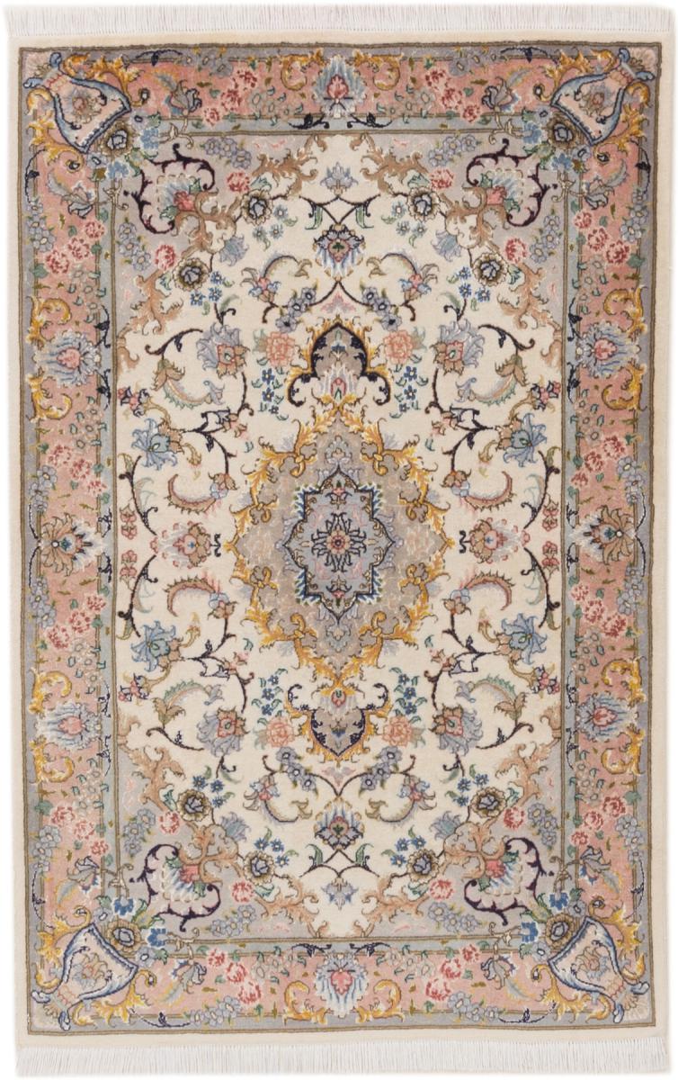 Persian Rug Tabriz 50Raj 4'1"x2'7" 4'1"x2'7", Persian Rug Knotted by hand