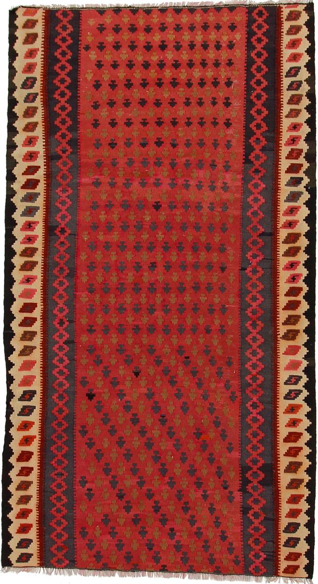 Tapis persan Kilim Fars Azerbaijan Antique 8'1"x4'6" 8'1"x4'6", Tapis persan Tissé à la main