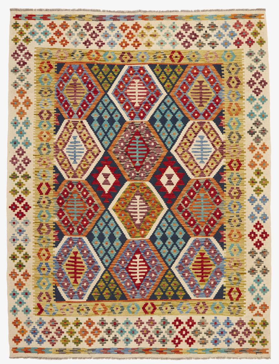 Afghan rug Kilim Afghan 6'7"x5'1" 6'7"x5'1", Persian Rug Woven by hand
