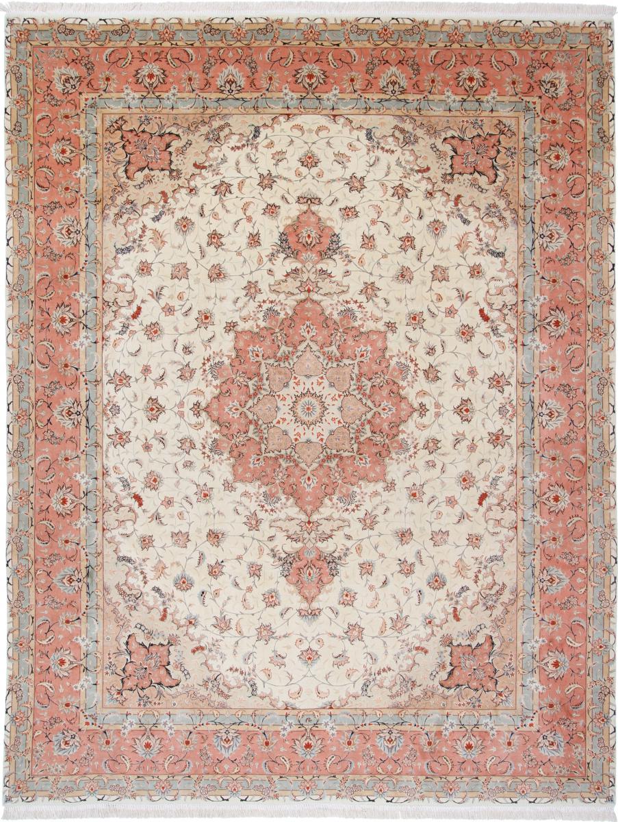 Persialainen matto Tabriz 50Raj Silkkiloimi 386x296 386x296, Persialainen matto Solmittu käsin