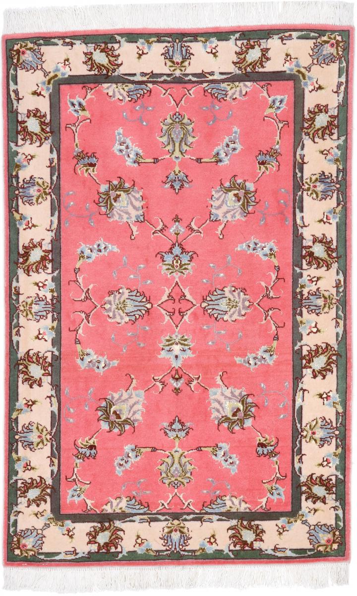 Persian Rug Tabriz 50Raj 3'11"x2'6" 3'11"x2'6", Persian Rug Knotted by hand