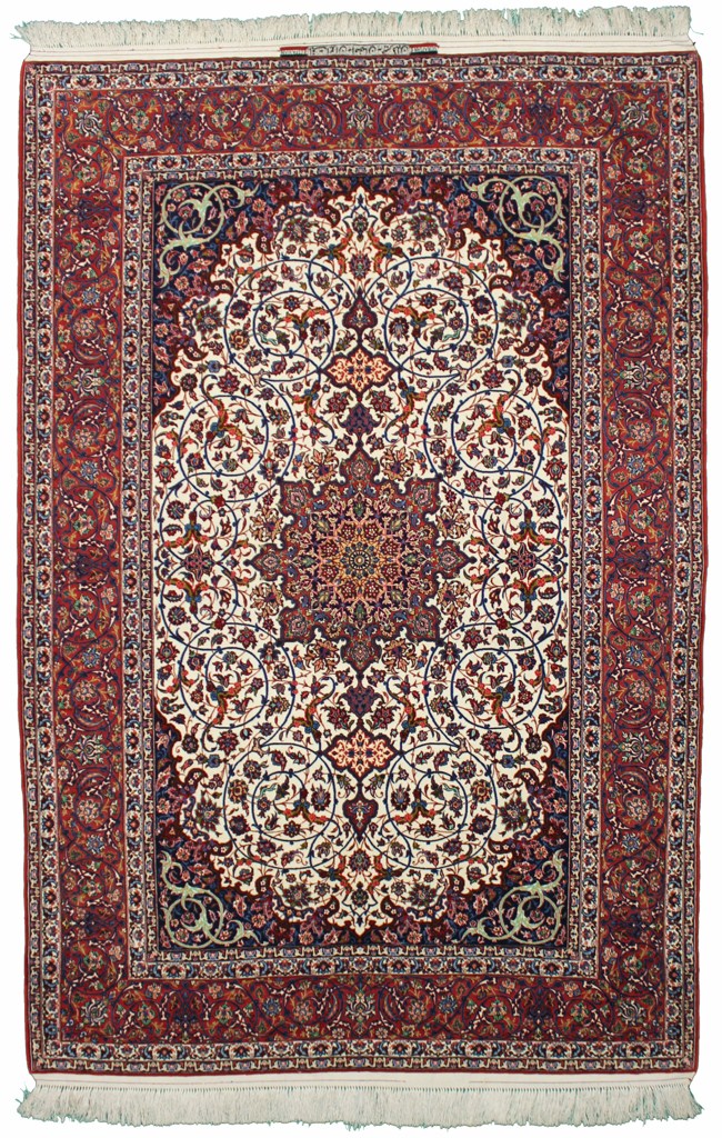 Tappeto persiano Isfahan Seirafian Ordito in Seta 237x160 237x160, Tappeto persiano Annodato a mano