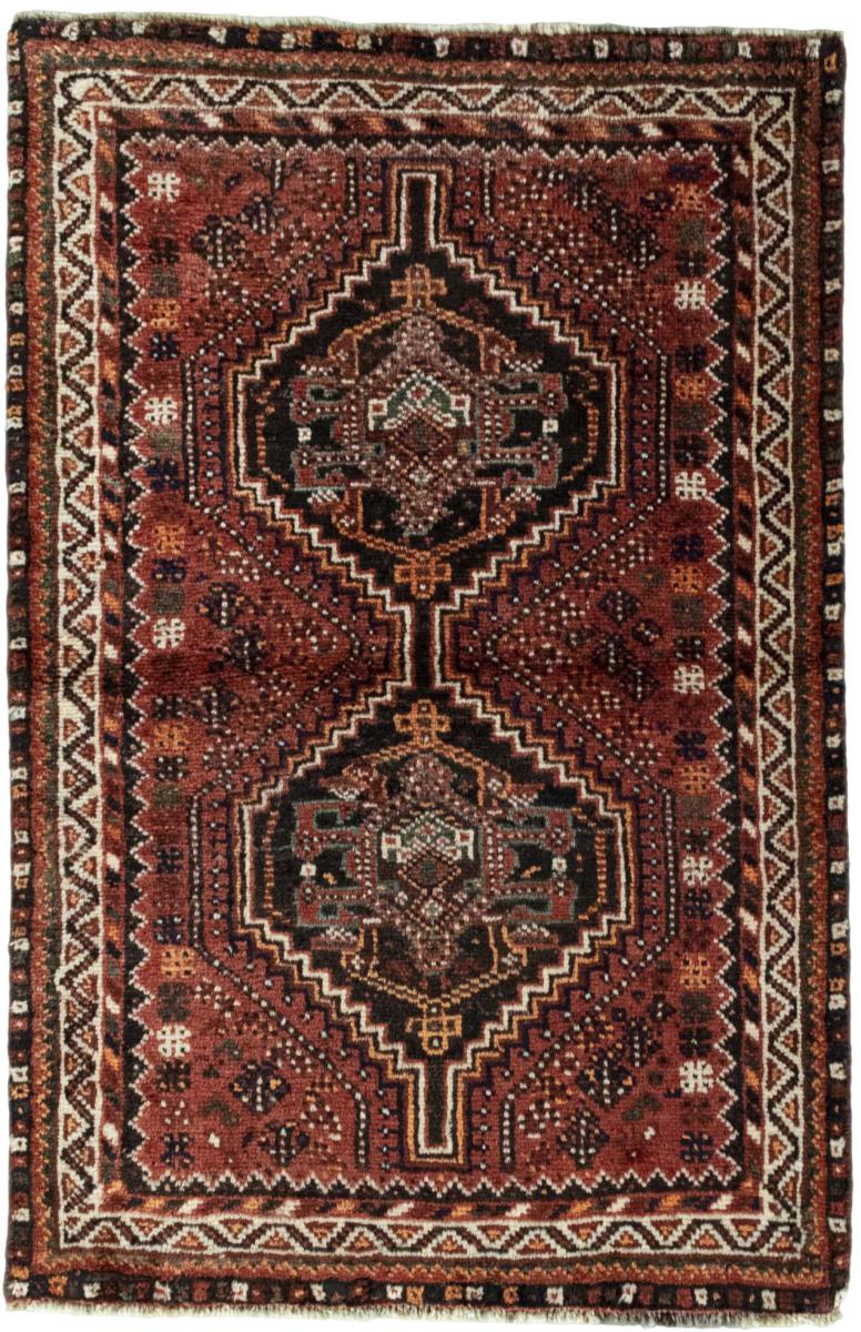 Persisk tæppe Shiraz 132x85 132x85, Persisk tæppe Knyttet i hånden
