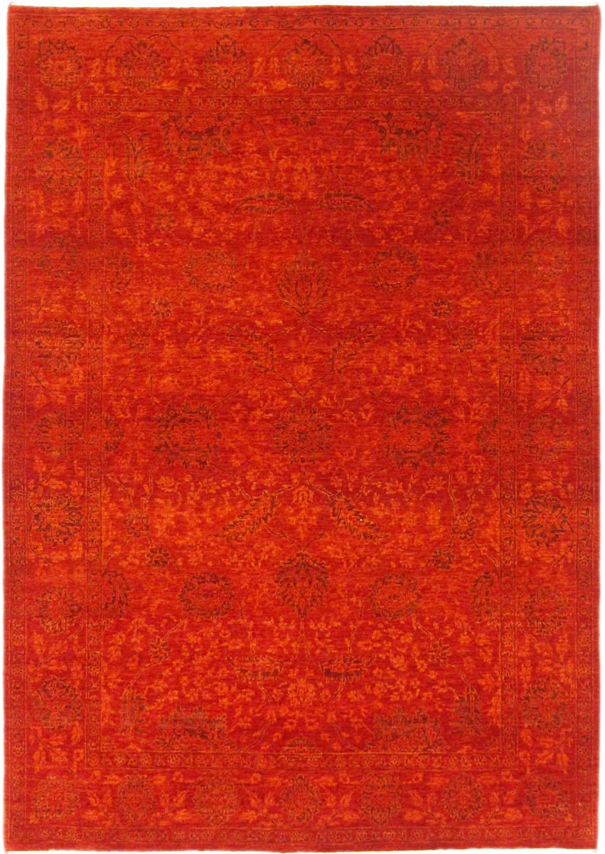 Indischer Teppich Gabbeh Loribaft 199x141 199x141, Perserteppich Handgeknüpft