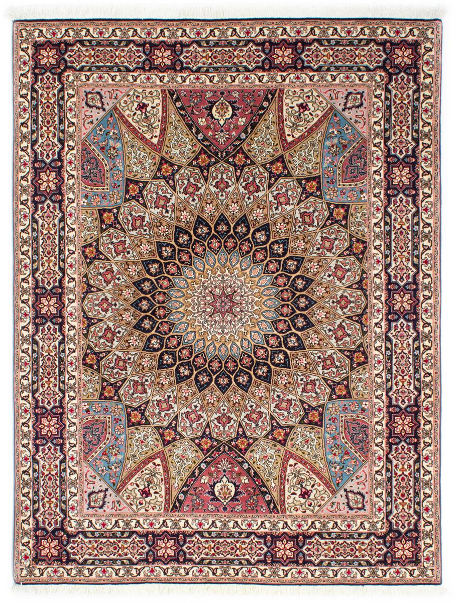  ペルシャ絨毯 タブリーズ 50Raj 6'7"x5'0" 6'7"x5'0",  ペルシャ絨毯 手織り