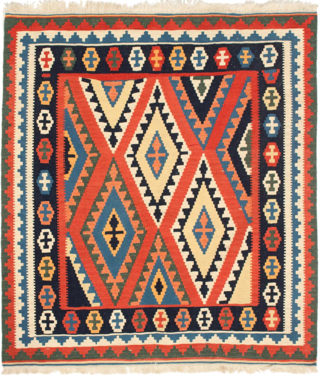 Tapis persan Kilim Fars 113x101 113x101, Tapis persan Tissé à la main