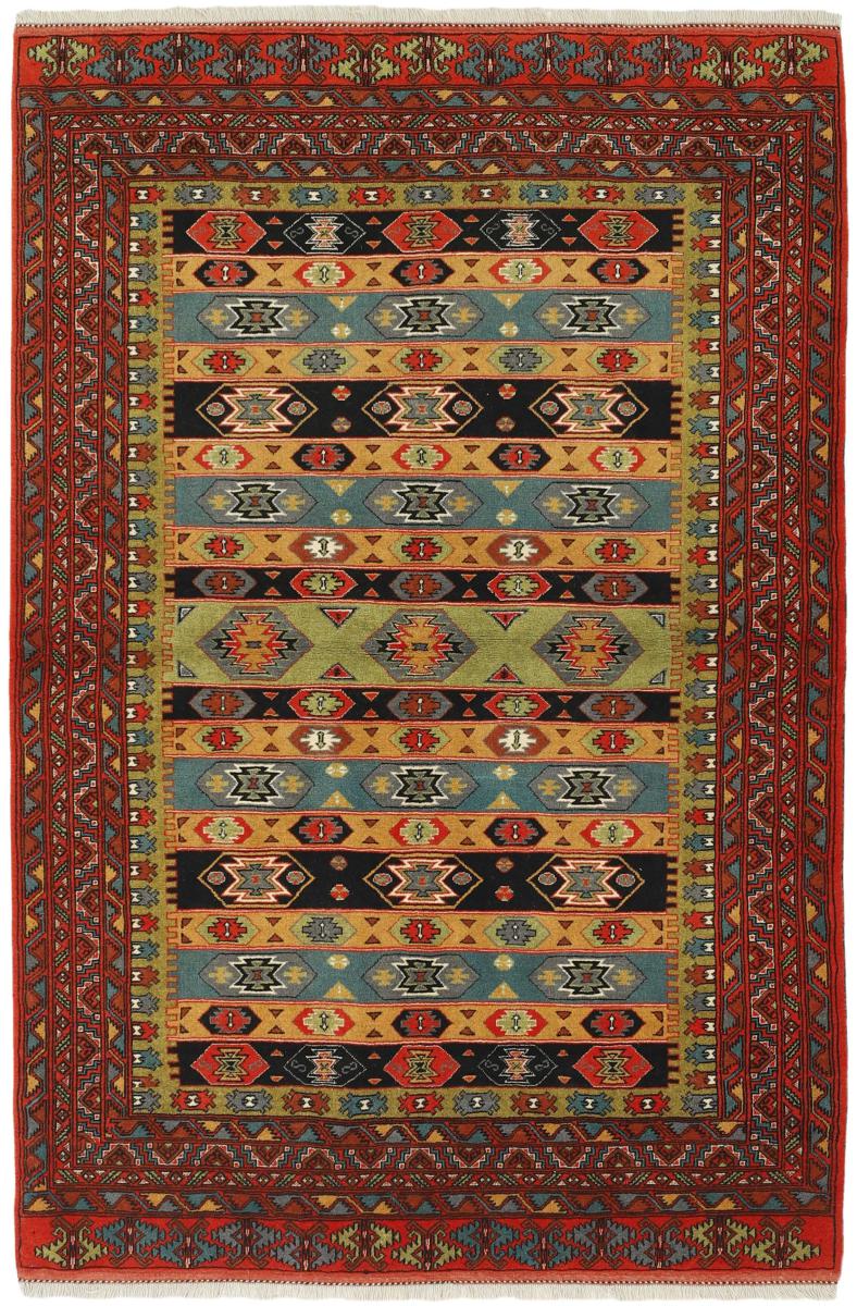 Persian Rug Turkaman 202x139 202x139, Persian Rug Knotted by hand