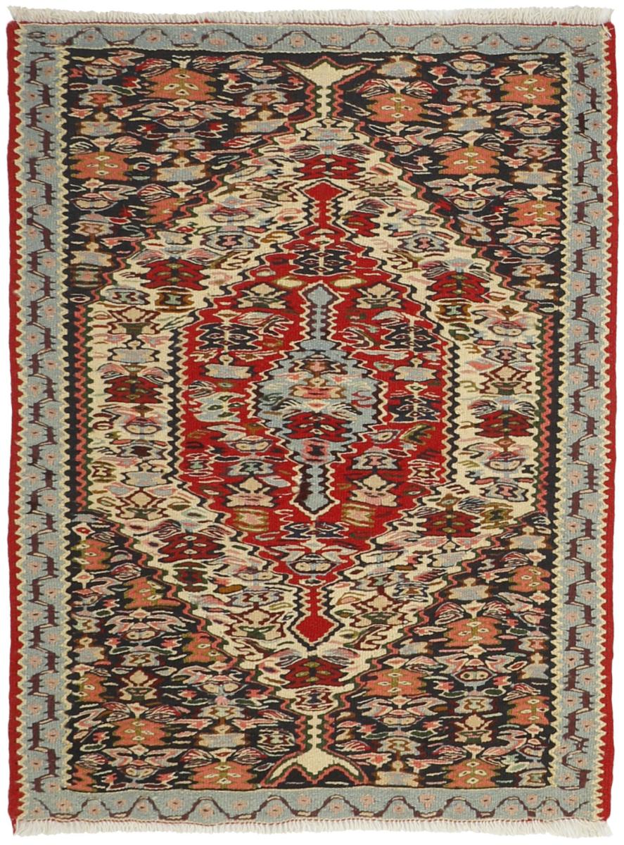 Persian Rug Kilim Senneh 3'2"x2'6" 3'2"x2'6", Persian Rug Knotted by hand