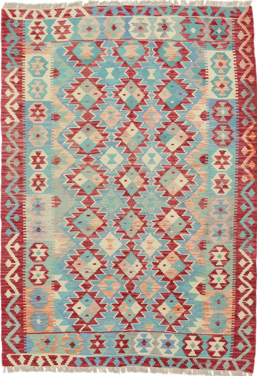 Afghan rug Kilim Afghan Heritage 5'8"x4'0" 5'8"x4'0", Persian Rug Woven by hand