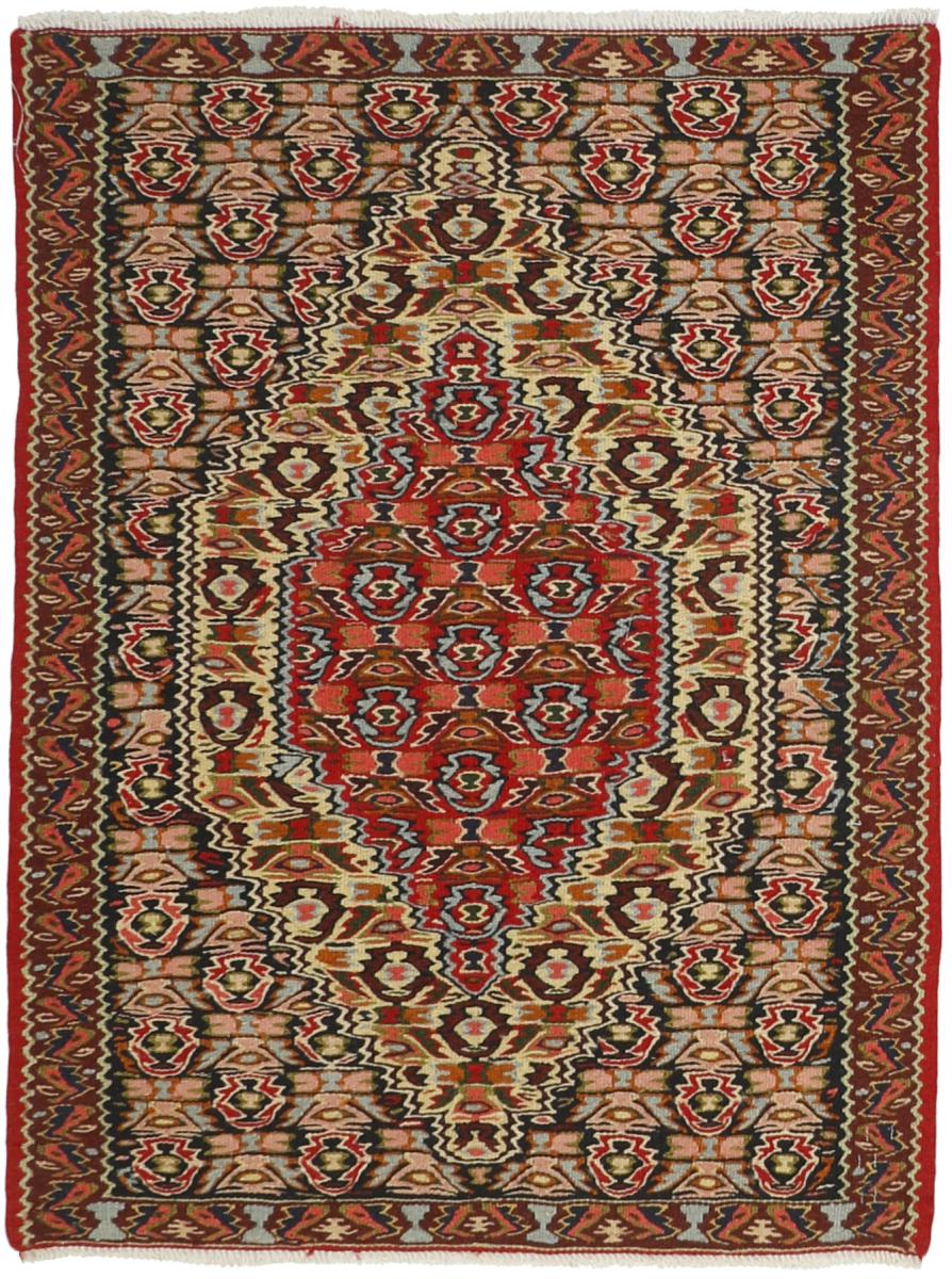 Tapis persan Kilim Senneh 3'2"x2'4" 3'2"x2'4", Tapis persan Noué à la main