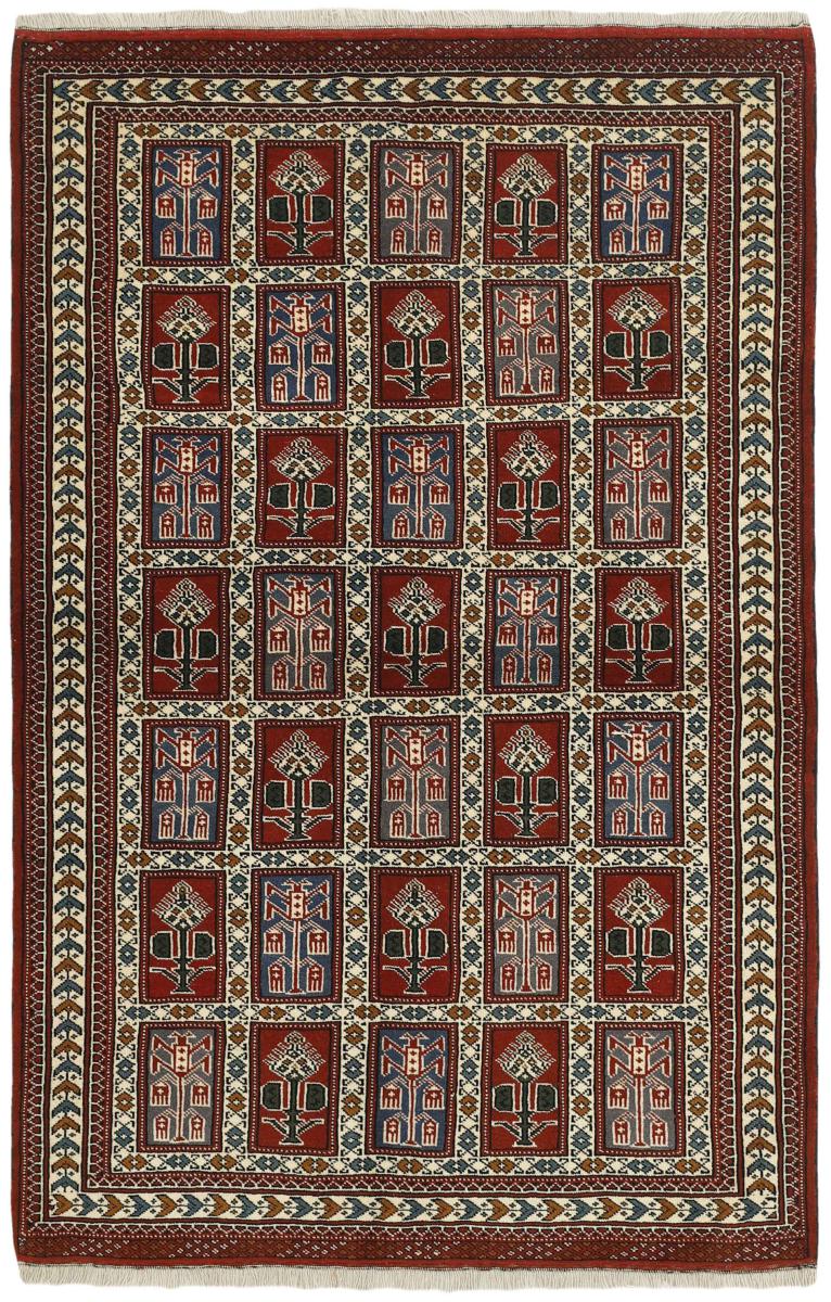 Persisk matta Turkaman 6'8"x4'6" 6'8"x4'6", Persisk matta Knuten för hand