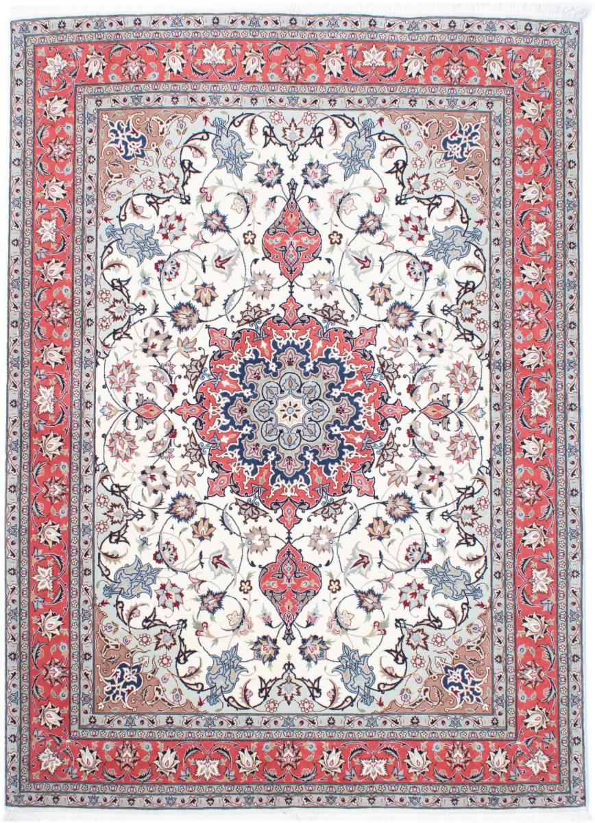 Persian Rug Tabriz 50Raj 7'0"x5'0" 7'0"x5'0", Persian Rug Knotted by hand