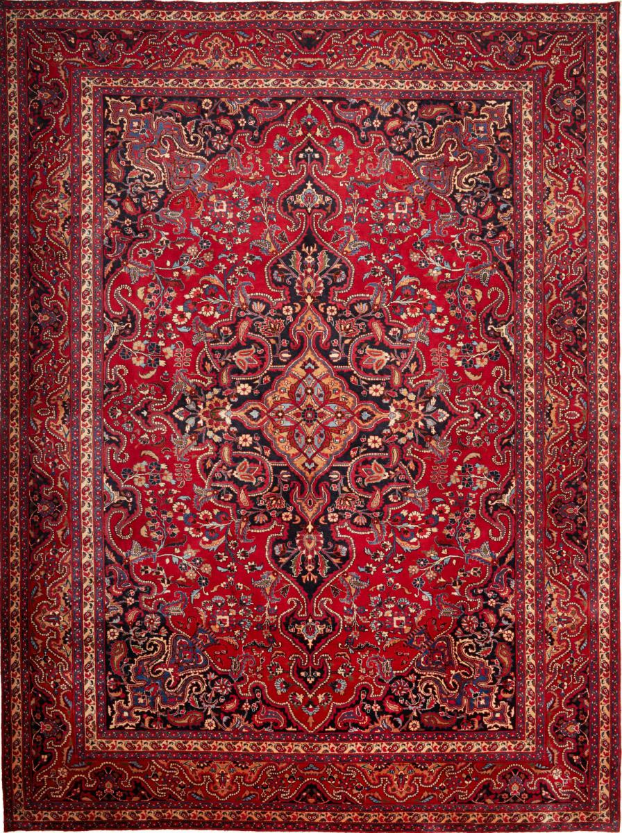 Persian Rug Mashhad 13'1"x9'9" 13'1"x9'9", Persian Rug Knotted by hand
