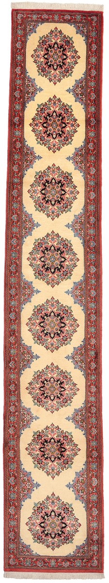 Persian Rug Qum Kork 13'2"x2'4" 13'2"x2'4", Persian Rug Knotted by hand