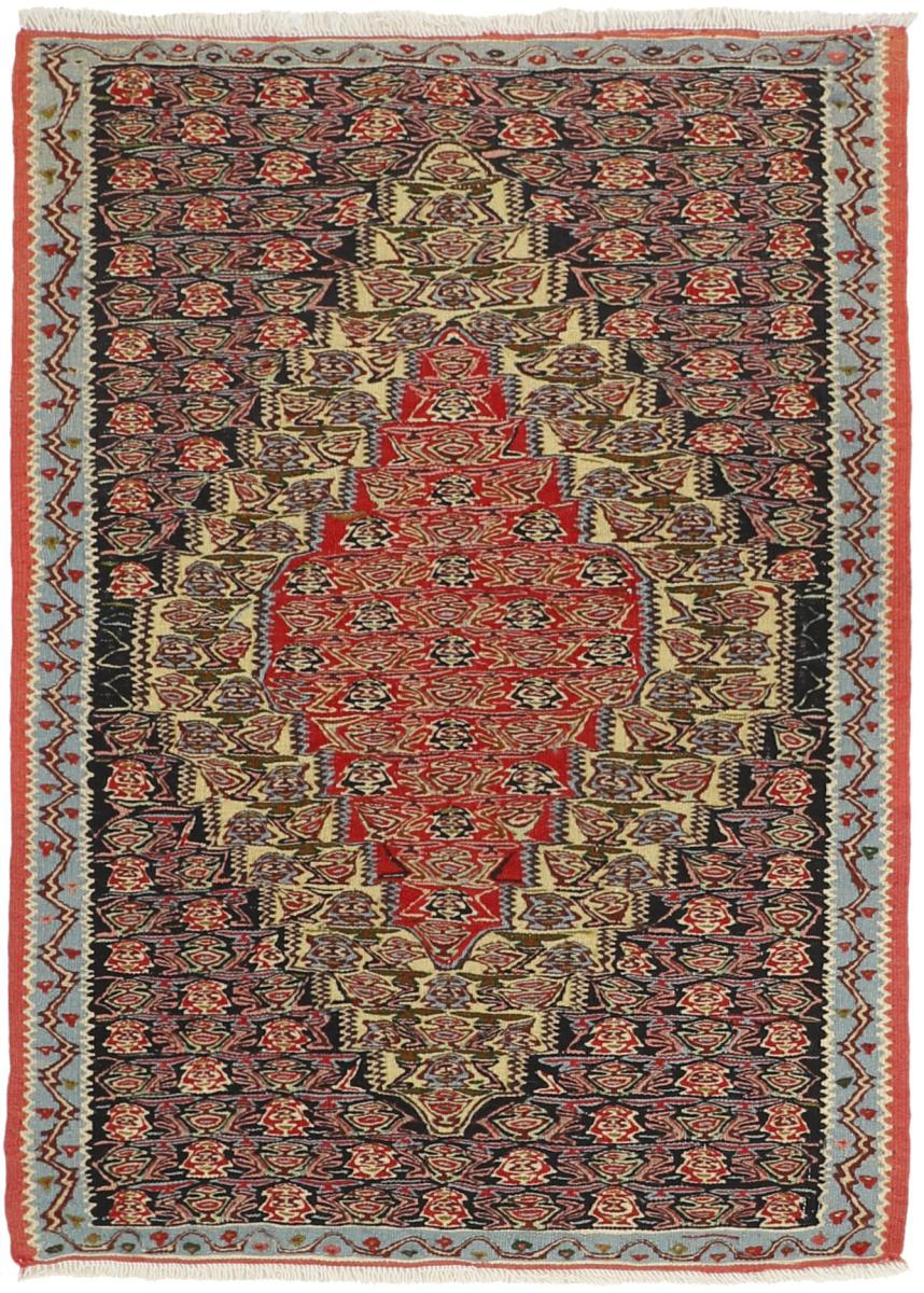 Persian Rug Kilim Senneh 3'6"x2'6" 3'6"x2'6", Persian Rug Knotted by hand