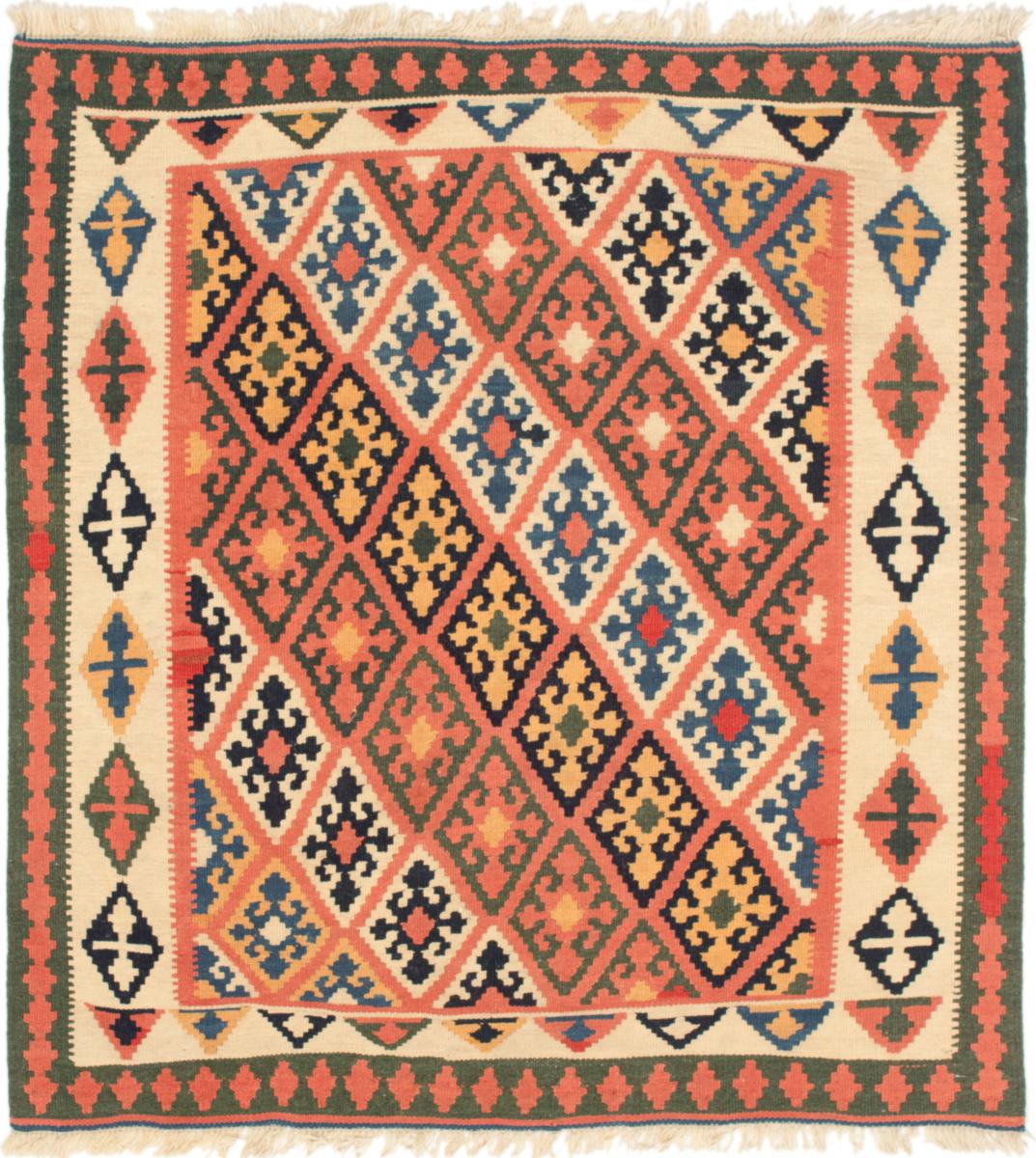  ペルシャ絨毯 キリム Fars 110x105 110x105,  ペルシャ絨毯 手織り