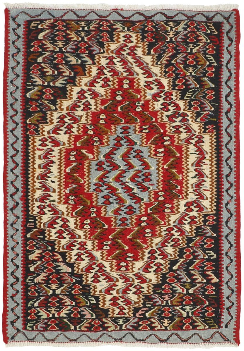 Tapis persan Kilim Senneh 3'2"x2'4" 3'2"x2'4", Tapis persan Noué à la main