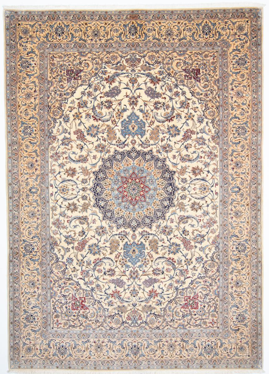 Persian Rug Nain 6La 9'7"x6'10" 9'7"x6'10", Persian Rug Knotted by hand