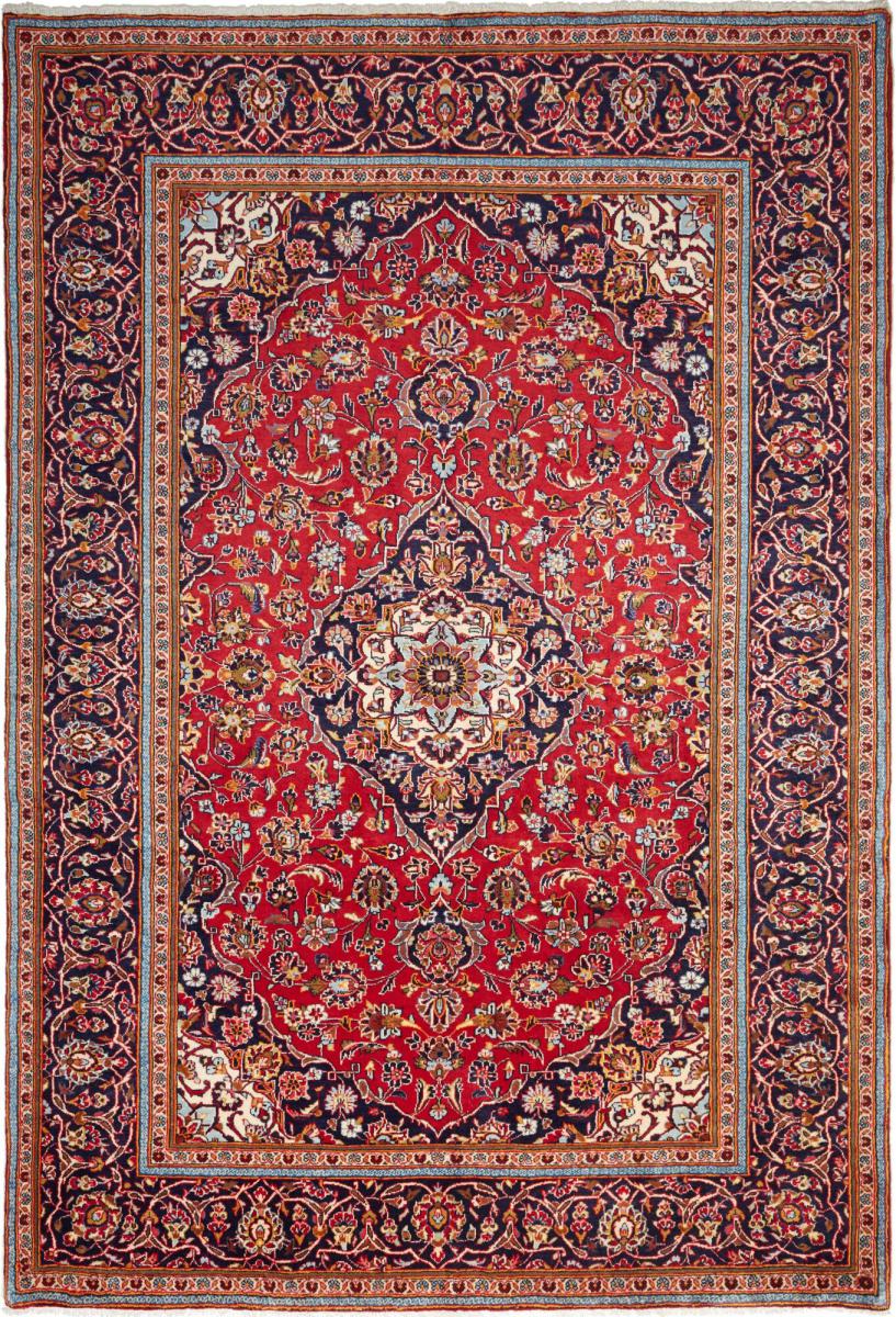 Persian Rug Keshan 9'9"x6'8" 9'9"x6'8", Persian Rug Knotted by hand