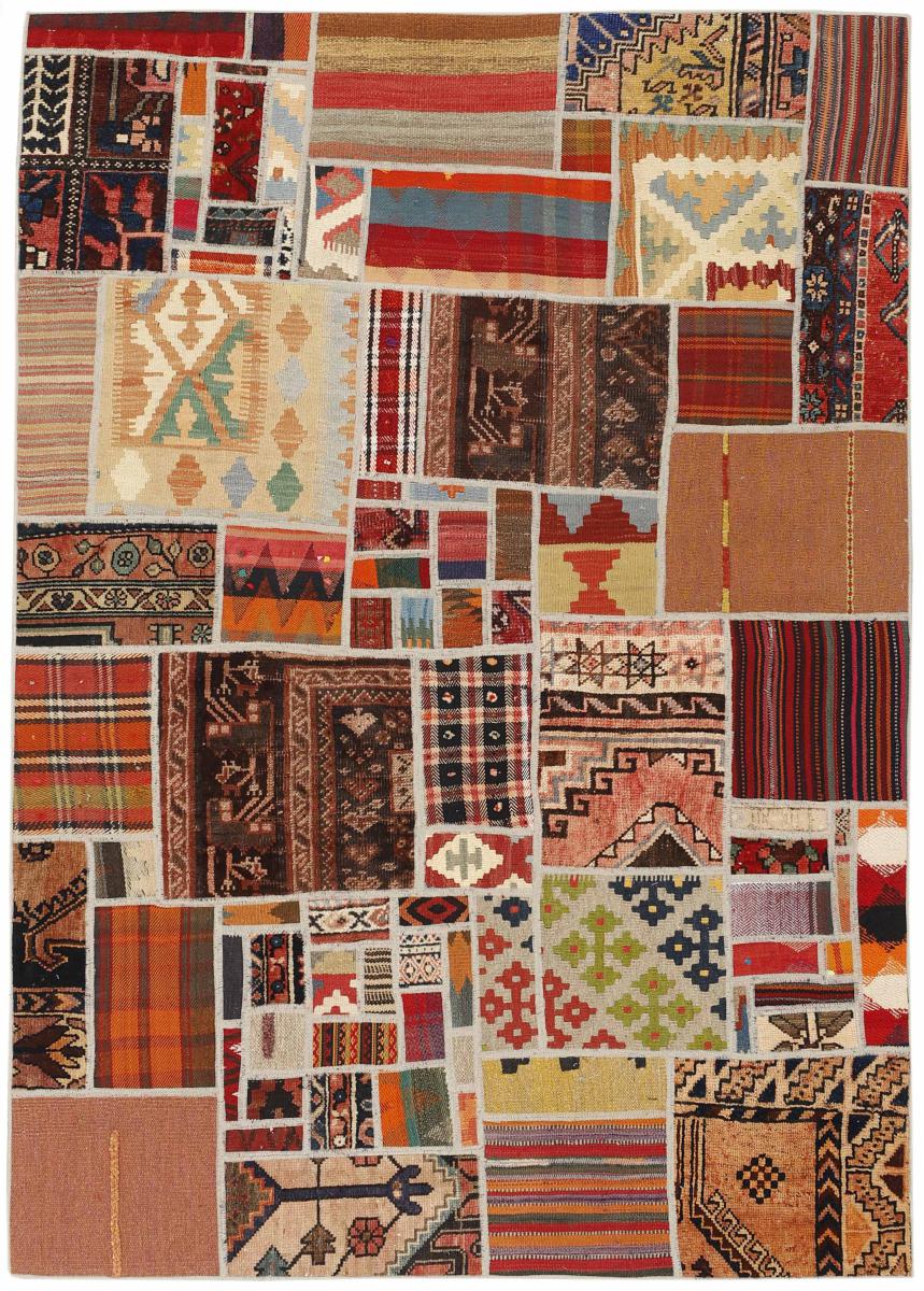 Περσικό χαλί Κιλίμ Patchwork 199x139 199x139, Περσικό χαλί Χειροποίητη ύφανση