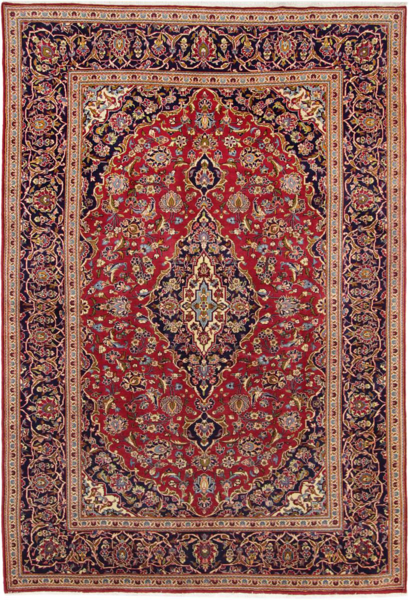 Tapis persan Kashan 9'10"x6'6" 9'10"x6'6", Tapis persan Noué à la main