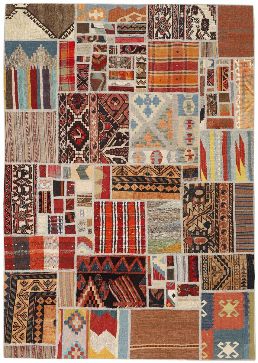 Perzisch tapijt Kilim Patchwork 201x139 201x139, Perzisch tapijt Handgeweven