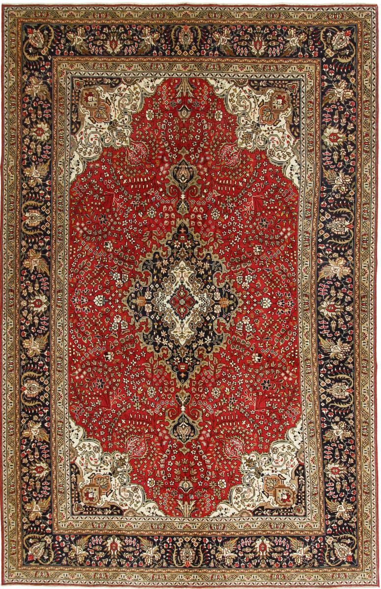 Tapis persan Tabriz 10'1"x6'6" 10'1"x6'6", Tapis persan Noué à la main