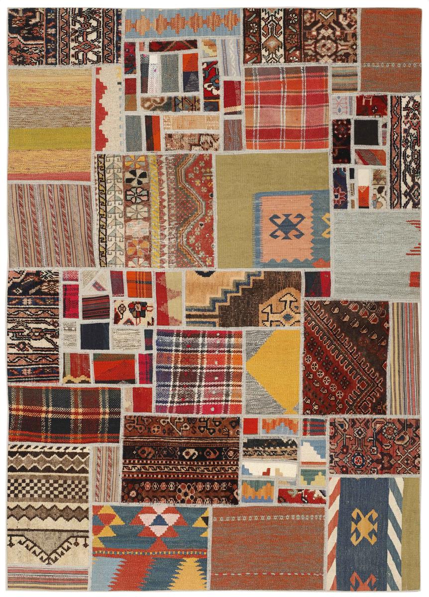 Tappeto persiano Kilim Patchwork 199x141 199x141, Tappeto persiano Tessuto a mano