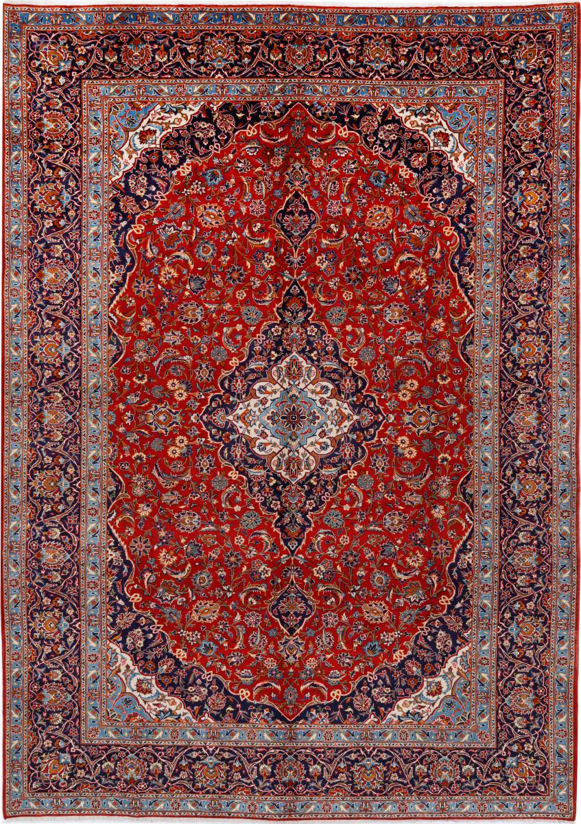  ペルシャ絨毯 カシャン 13'5"x9'7" 13'5"x9'7",  ペルシャ絨毯 手織り
