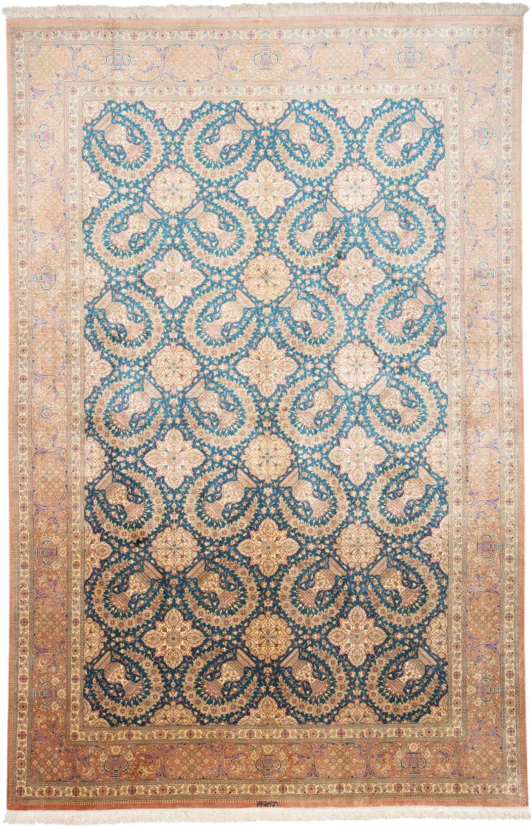 Persian Rug Qum Silk 299x195 299x195, Persian Rug Knotted by hand