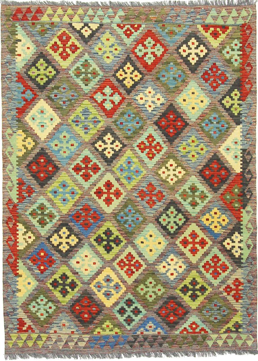 Afghan rug Kilim Afghan 5'9"x4'2" 5'9"x4'2", Persian Rug Woven by hand