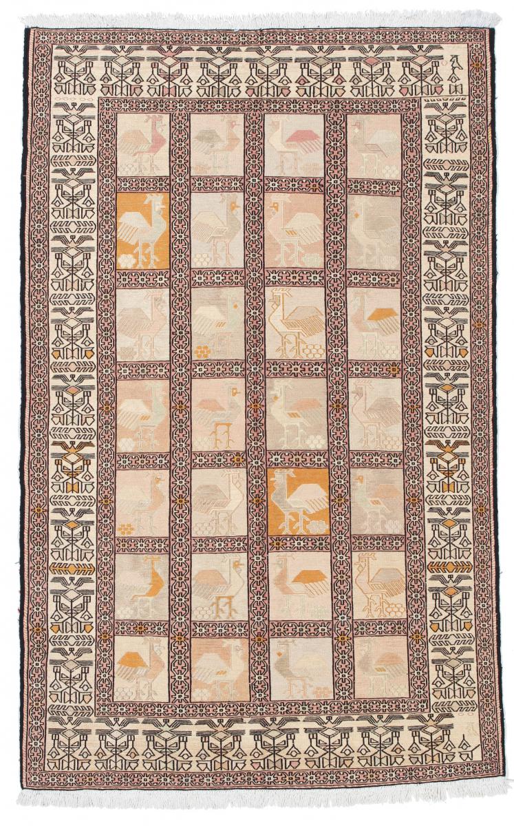 Alfombra persa Kilim Fars de Seda 191x122 191x122, Alfombra persa Tejido a mano