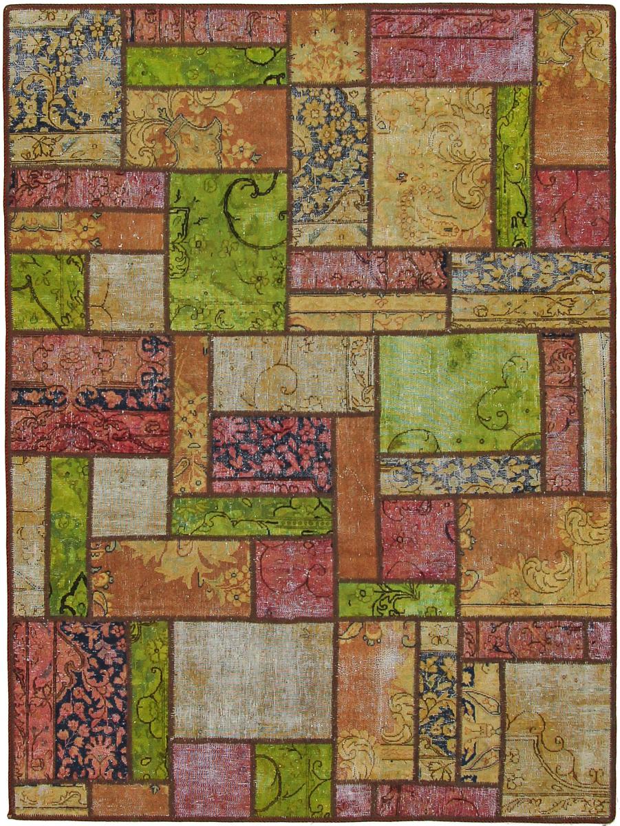 Tapis persan Patchwork 201x151 201x151, Tapis persan Noué à la main