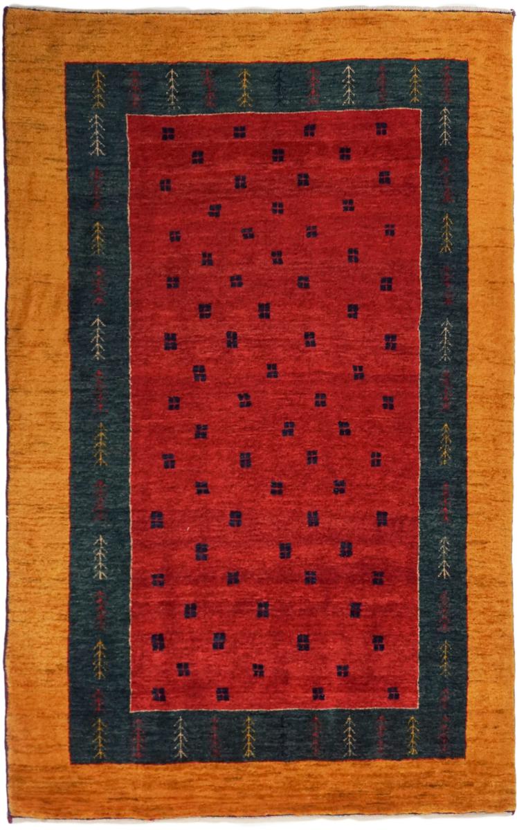 Persian Rug Persian Gabbeh Loribaft 5'2"x3'5" 5'2"x3'5", Persian Rug Knotted by hand