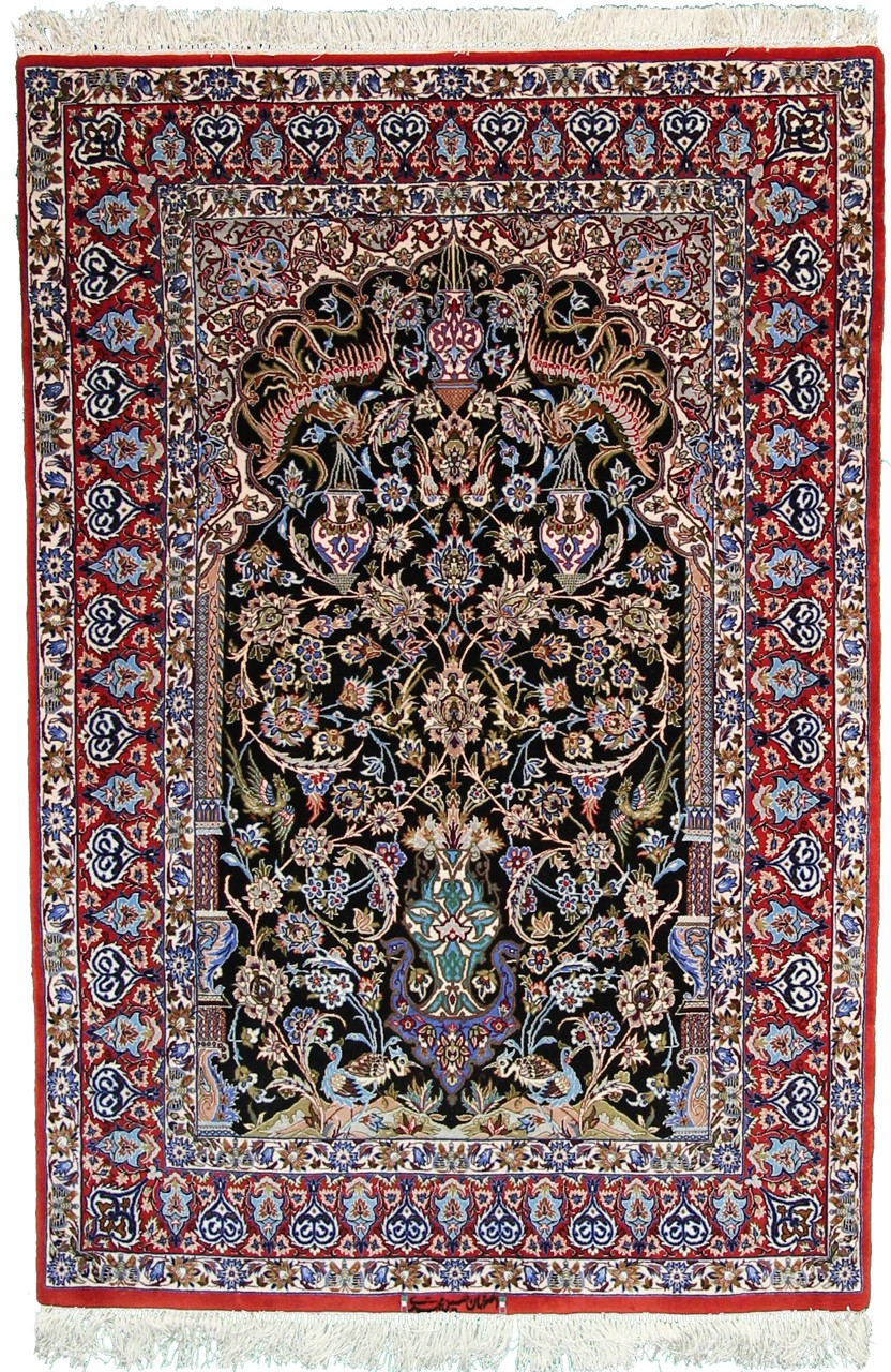 Persisk teppe Isfahan Silkerenning 167x113 167x113, Persisk teppe Knyttet for hånd