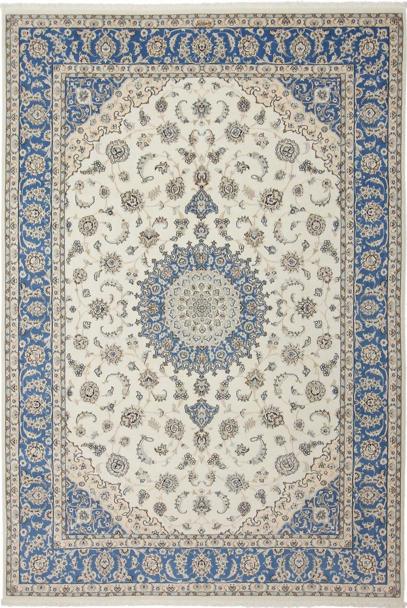 Tapis persan Naïn 9La Sherkat Signé 293x199 293x199, Tapis persan Noué à la main