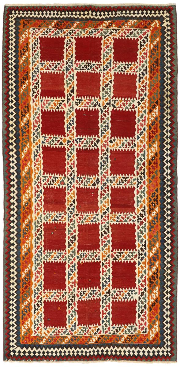 Persian Rug Kilim Fars 9'9"x4'7" 9'9"x4'7", Persian Rug Woven by hand
