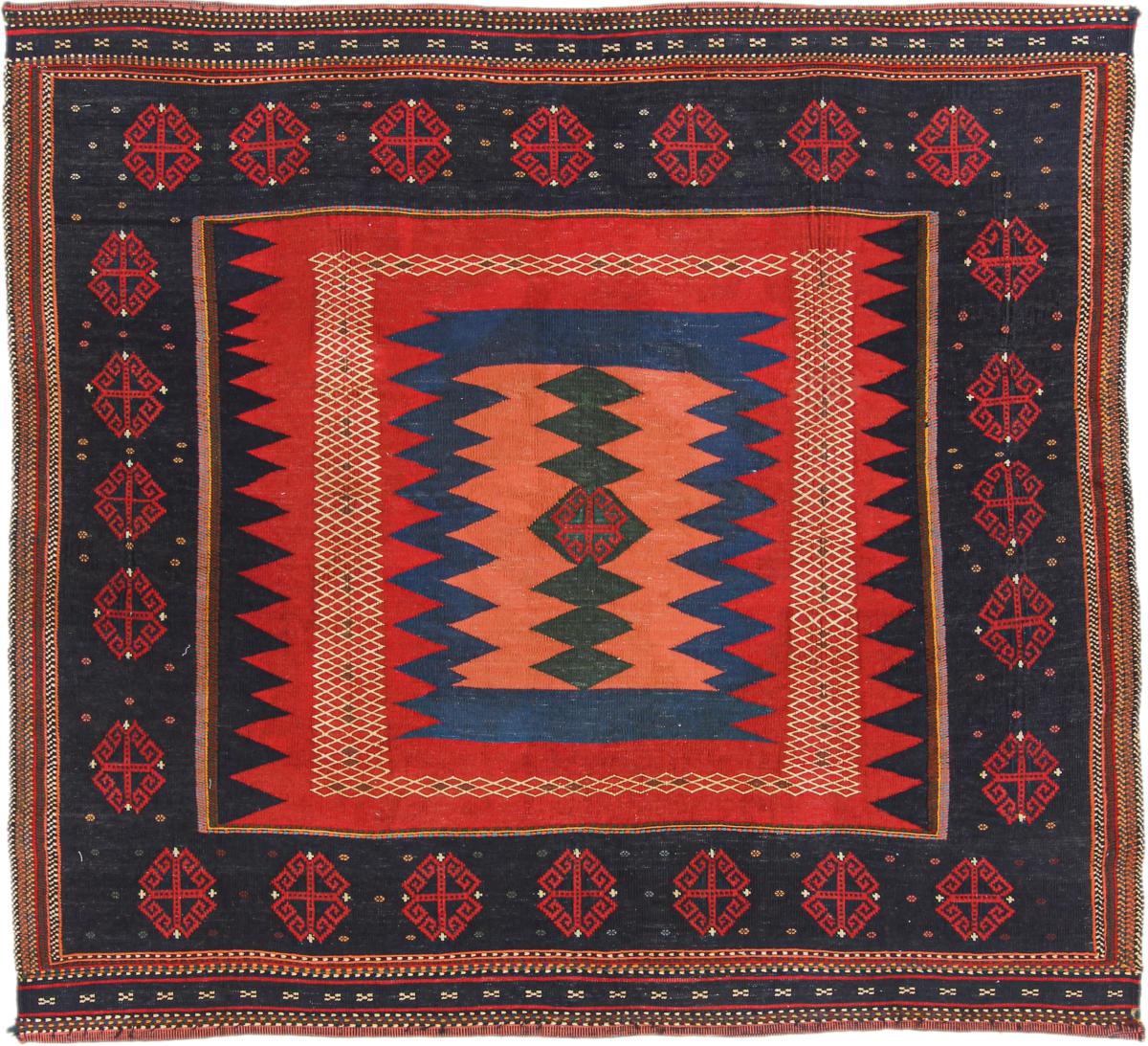  ペルシャ絨毯 キリム Fars 146x133 146x133,  ペルシャ絨毯 手織り