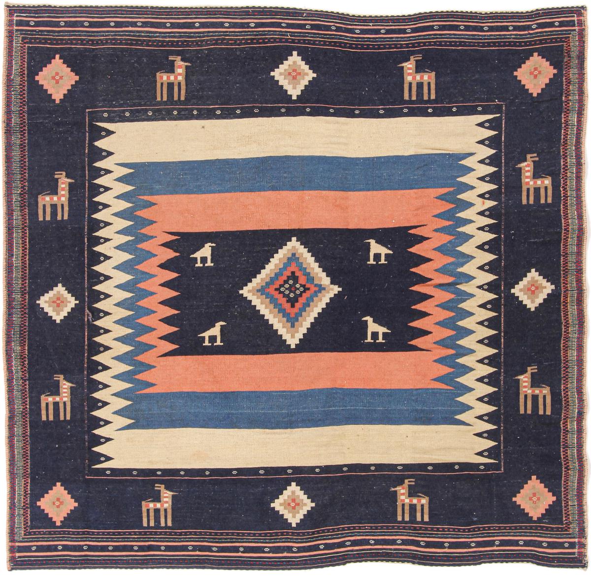 Perzsa szőnyeg Kilim Fars 4'11"x5'2" 4'11"x5'2", Perzsa szőnyeg szőttesek