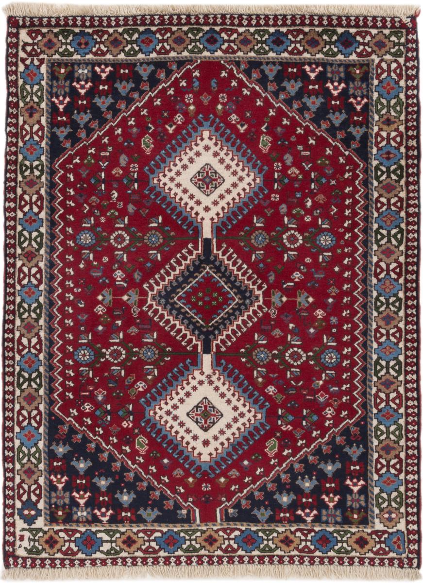 Persian Rug Yalameh 4'7"x3'5" 4'7"x3'5", Persian Rug Knotted by hand