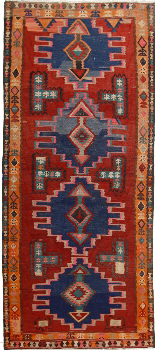 Alfombra persa Kilim Fars Azerbaijan Antiguo 10'5"x4'8" 10'5"x4'8", Alfombra persa Tejido a mano