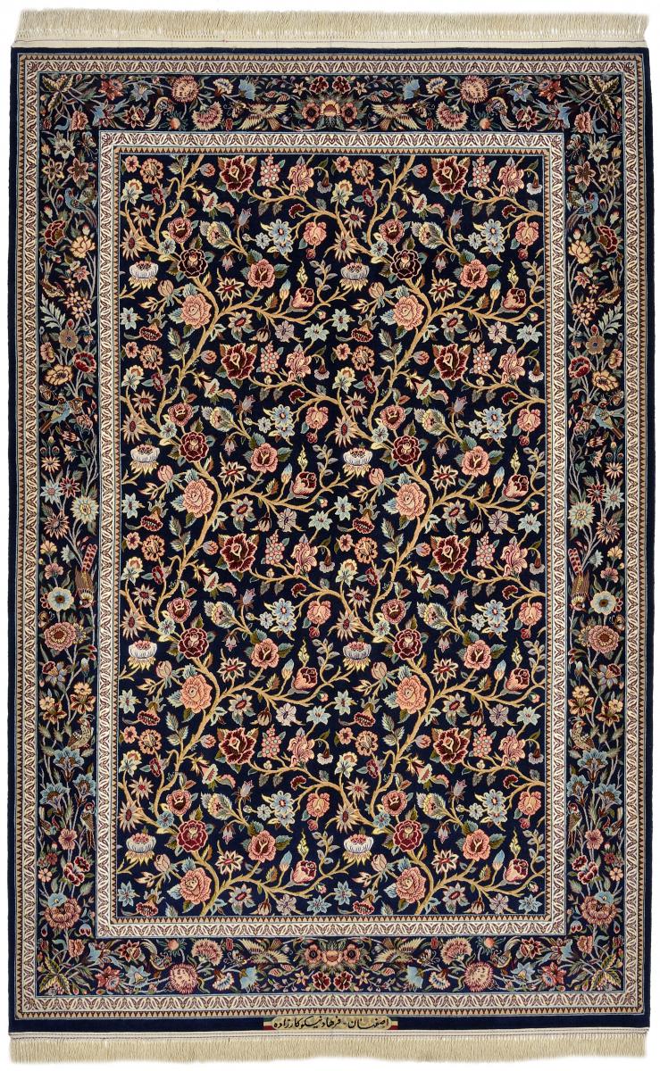 Perserteppich Isfahan Seidenkette 218x145 218x145, Perserteppich Handgeknüpft